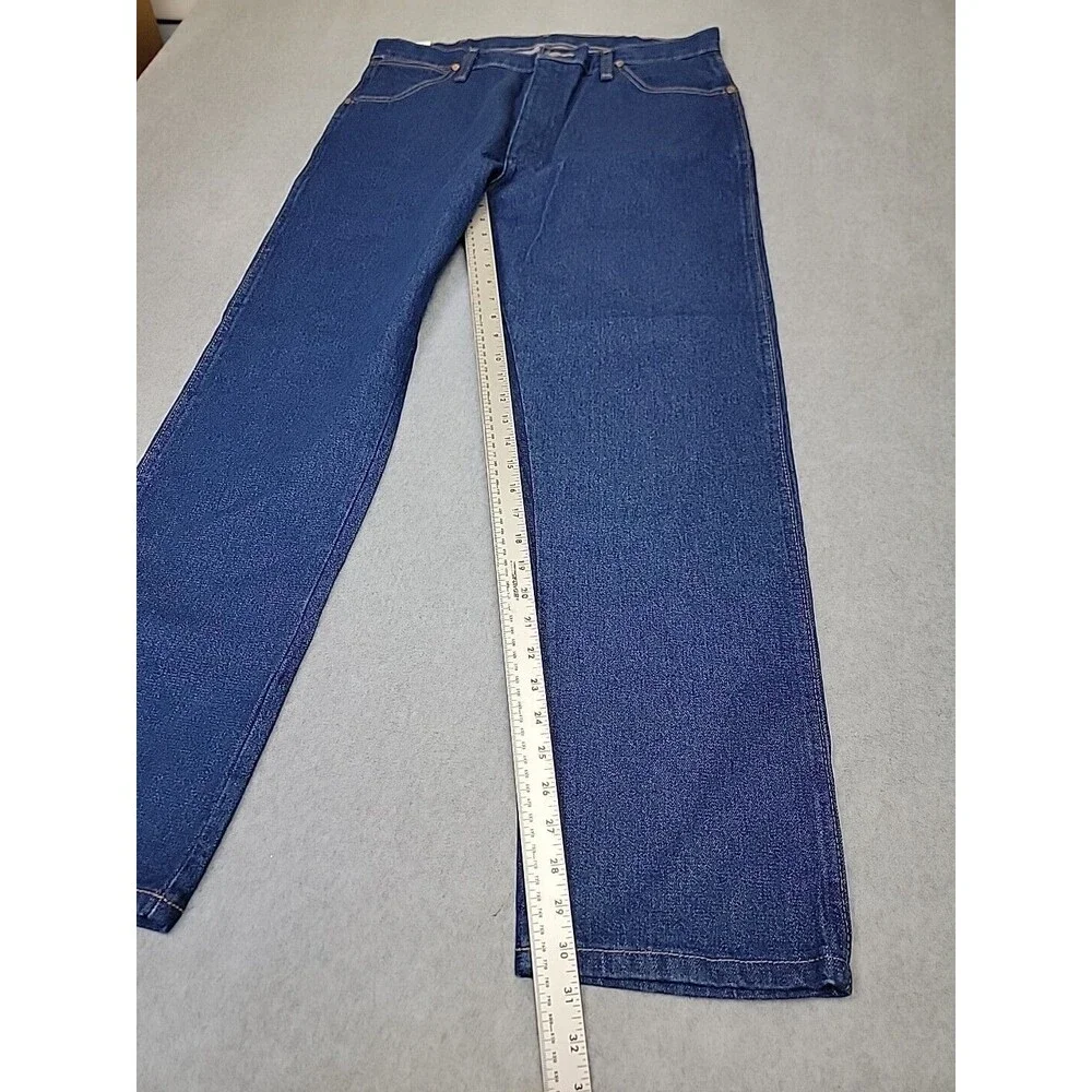 Wrangler Jeans Mens 36x30 Cowboy Cut Straight Blue Cotton‎ High Rise Rodeo NEW